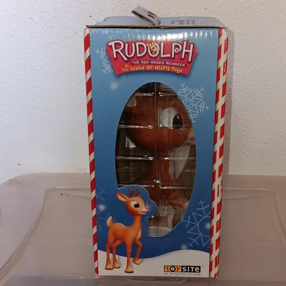 NIB Toysite Rudolph the Red Nosed Reindeer Bobblehead - Picture 3 of 3